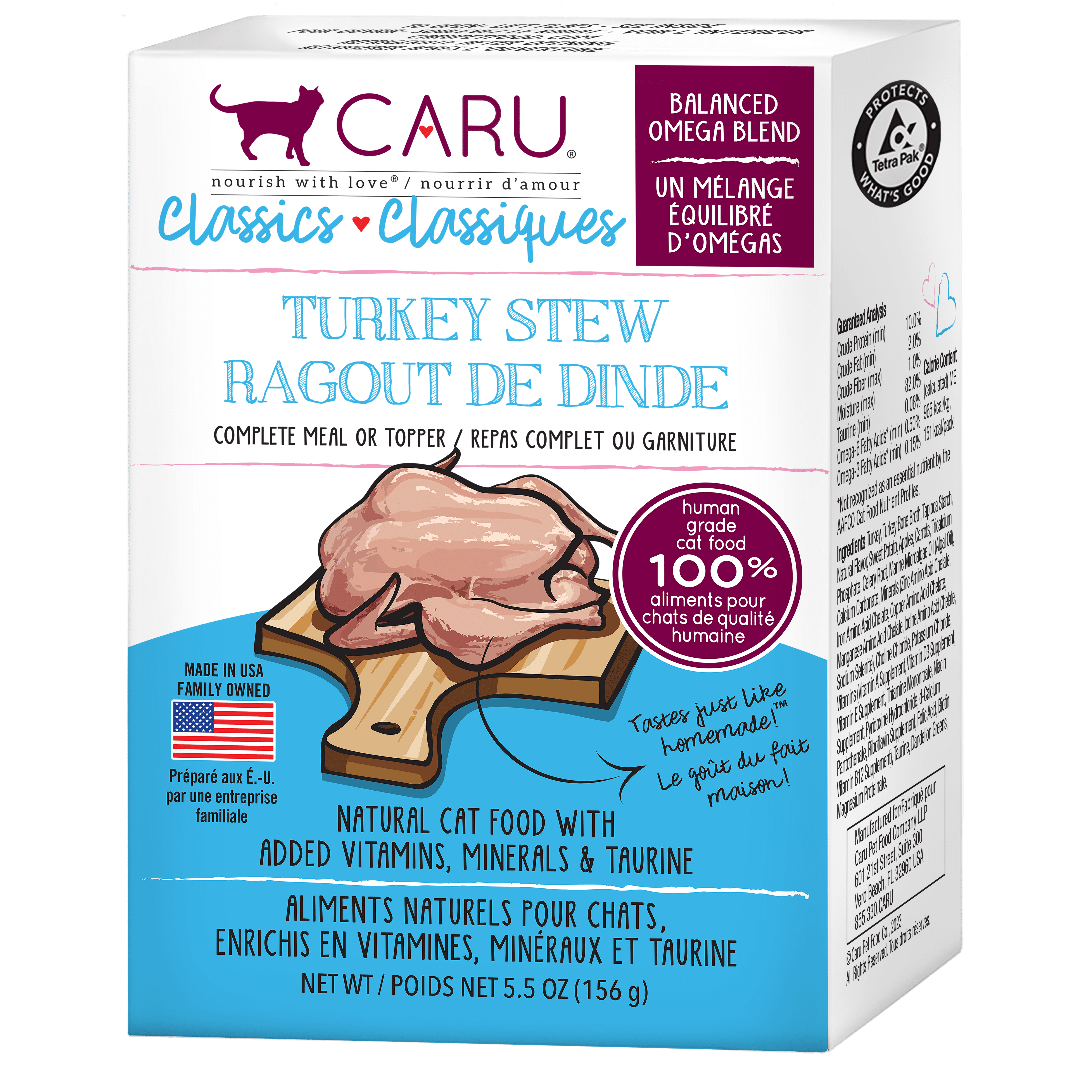 Caru Classic Grain Free Wild Salmon & Turkey Stew Recipe Wet Cat Food