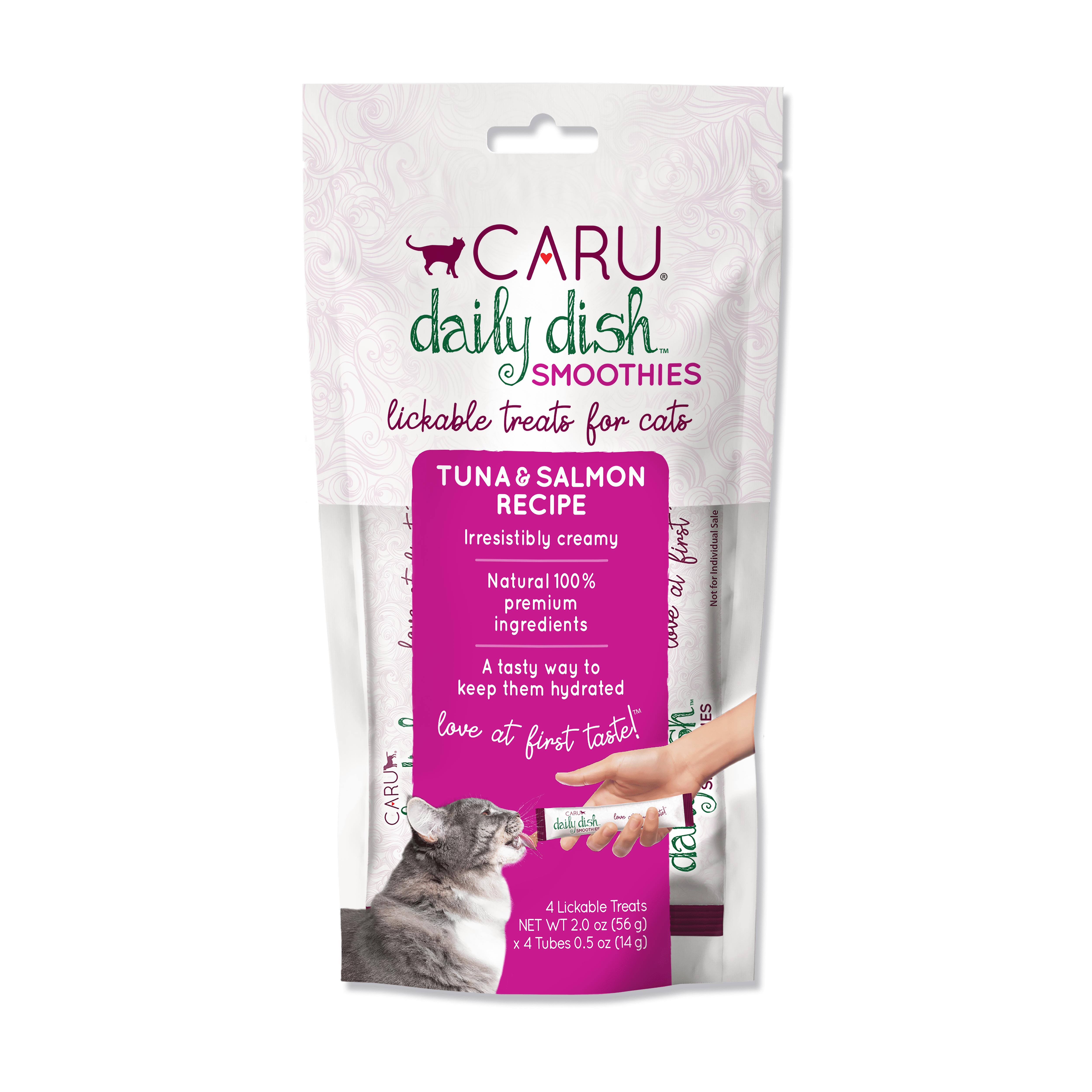 Caru Daily Dish Smoothie Tuna Flavor Lickable Treat for Cats Caru Daily Dish Smoothie Tuna Flavor Lickable Treat for Cats