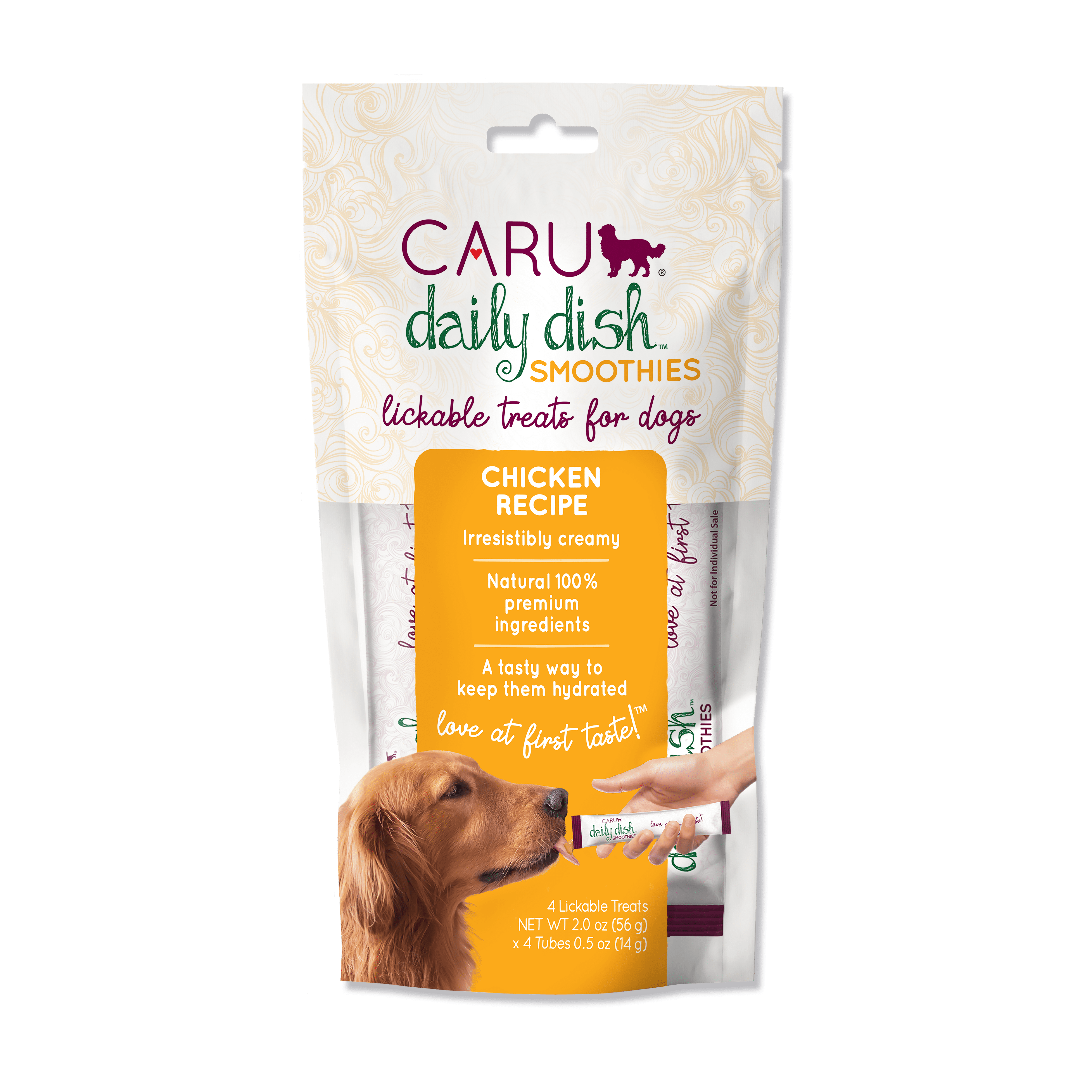 Caru Daily Dish Smoothie Chicken Flavor Lickable Treat for Cats Caru Daily Dish Smoothie Chicken Flavor Lickable Treat for Cats